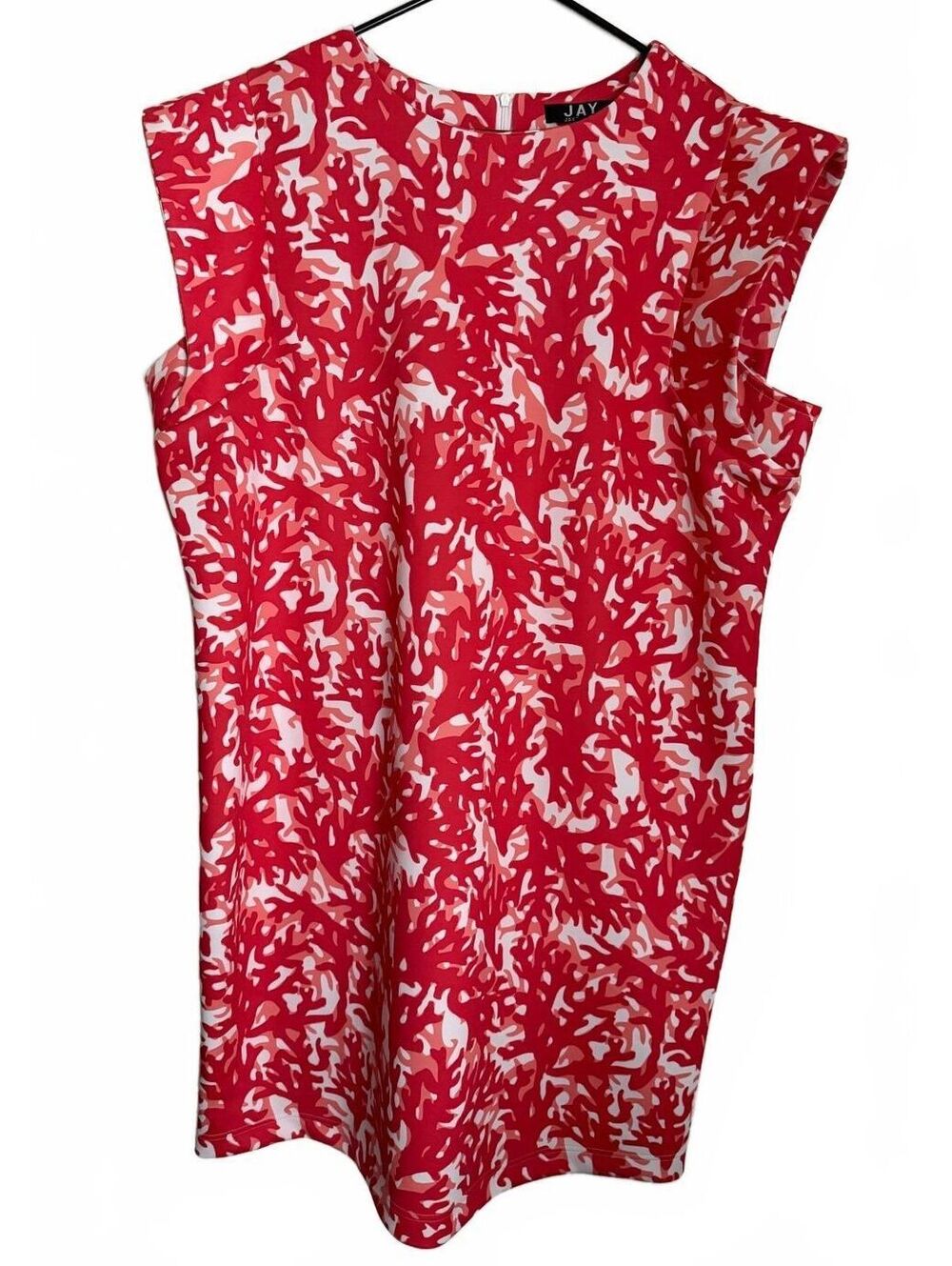 Jay by Jay Godfrey Shift Dress Size 2X Red Peach Retro Spring Summer Unique